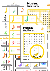 smiley note activities and games printables