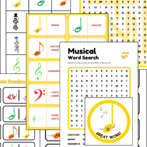 smiley note activities and games printables