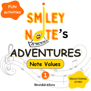 note values - children's music book