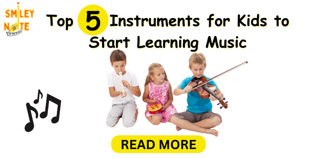 top 5 musical instruments, kids are pleying instruments