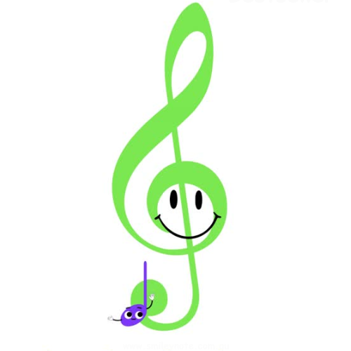 treble clef character for kids