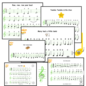 Kids Songs Bundle – Music Notes in Treble Clef