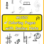 music coloring pages - music theory for kids