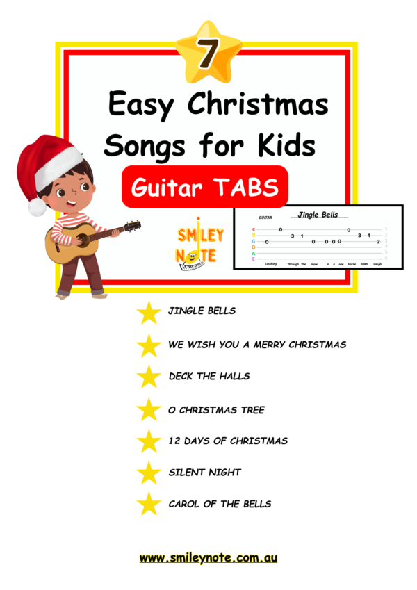 Easy Christmas Guitar Tabs for Kids