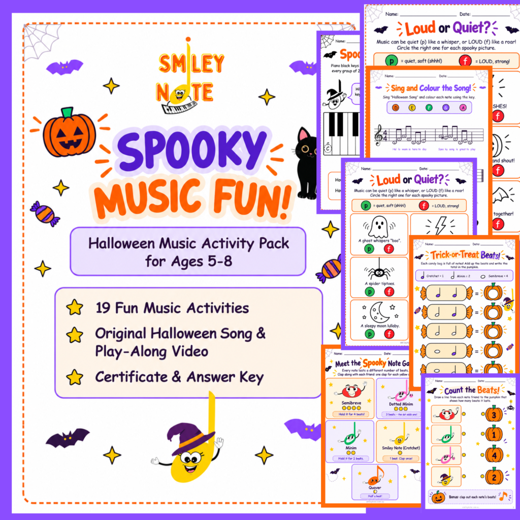 halloween music worksheets and activities